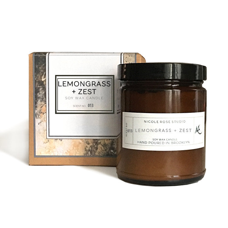 Lemongrass + Zest Aromatherapy Soy Wax Candle - Govis Bloom