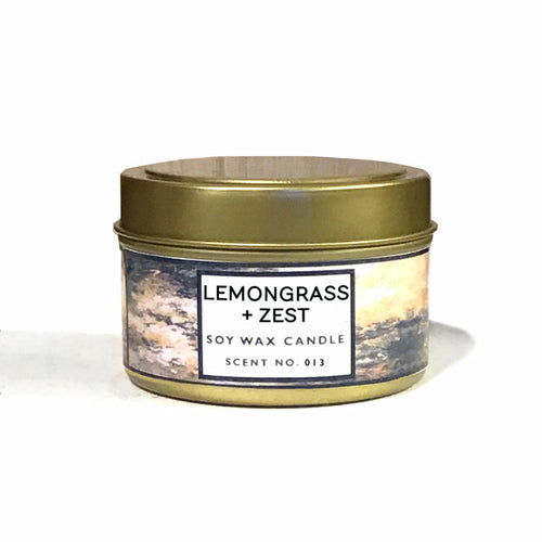 Lemongrass + Zest Aromatherapy Soy Wax Candle - Govis Bloom